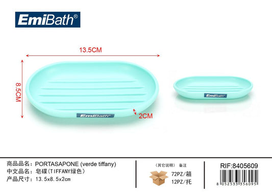 Portasapone verde Tiffany 13.5*8.5*2cm