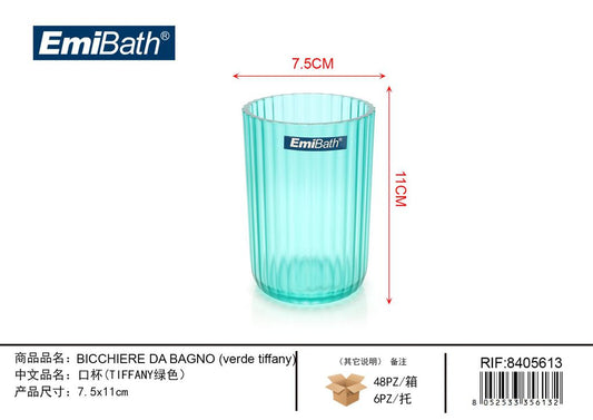 Bicchiere Da Bagno verde Tiffany 7.5*11cm