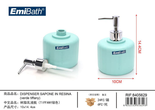 Dispenser Sapone In Resina verde Tiffany 10*14.4cm