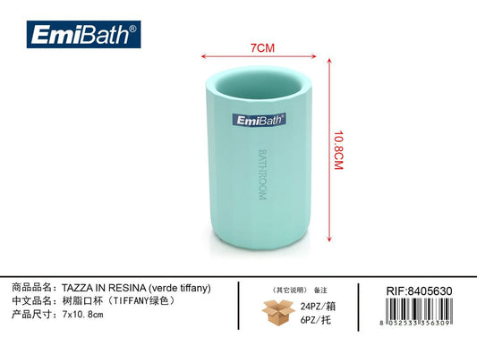 Tazza In Resina verde Tiffany 7*10.8cm