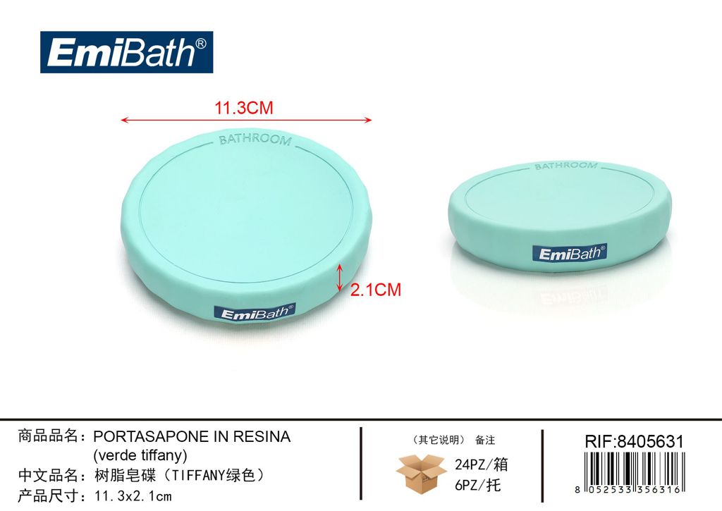 Portasapone In Resina verde Tiffany 11.3*2.1cm