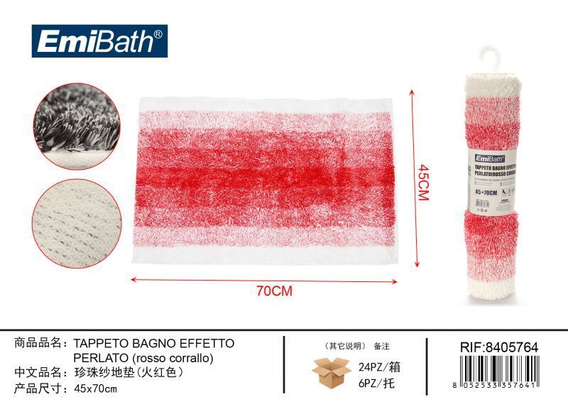 Tappeto Bagno Effetto Perlato 45*70cm