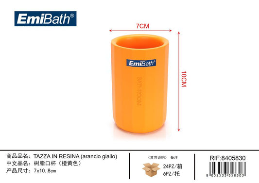 Tazza In Resina Arancio Giallo 7*10.8cm