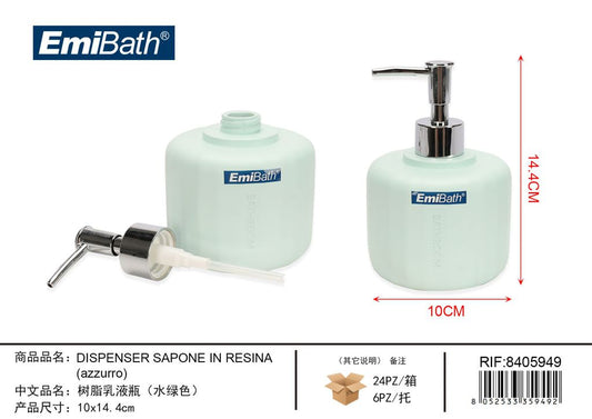 Dispenser Sapone In Resina Azzurro ?10X14.4cm