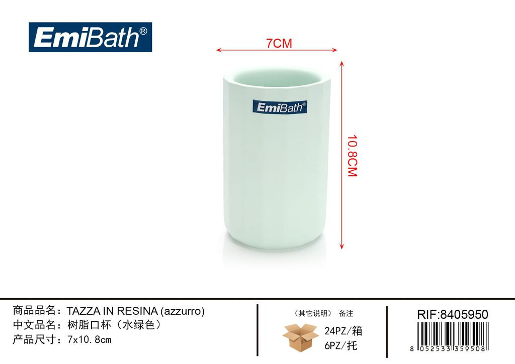 Tazza In Resina Azzurro ?7X10.8cm