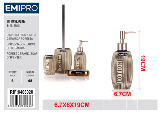 Dispenser Sapone In Ceramica Foresta