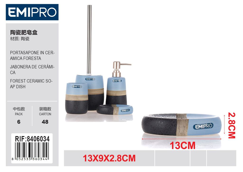 Portasapone In Ceramica Foresta