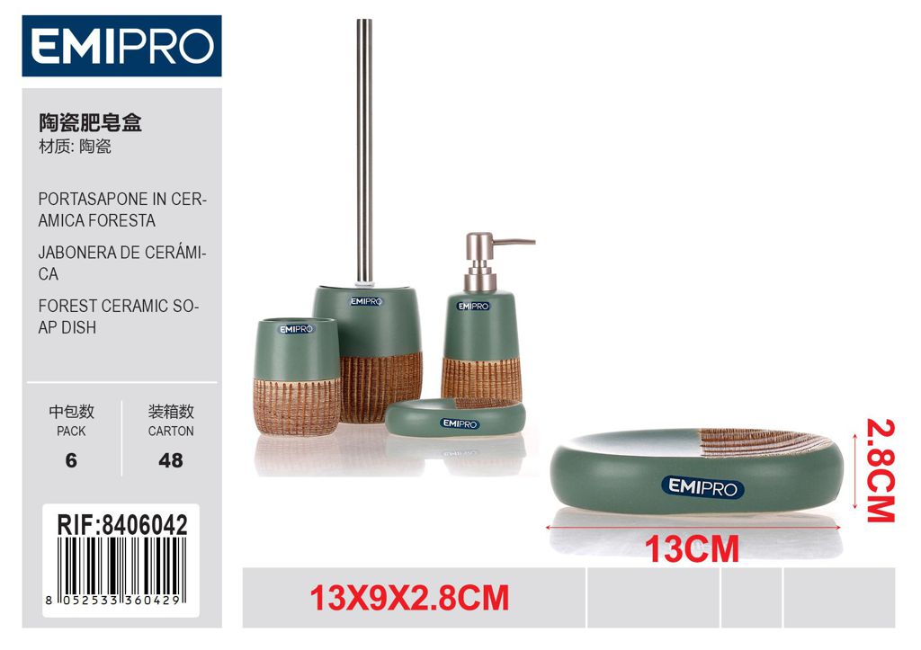 Portasapone In Ceramica Foresta