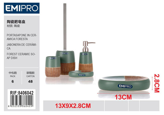 Portasapone In Ceramica Foresta