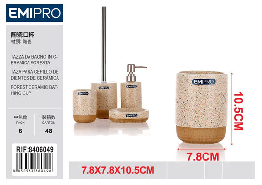 Tazza Da Bagno In Ceramica Foresta