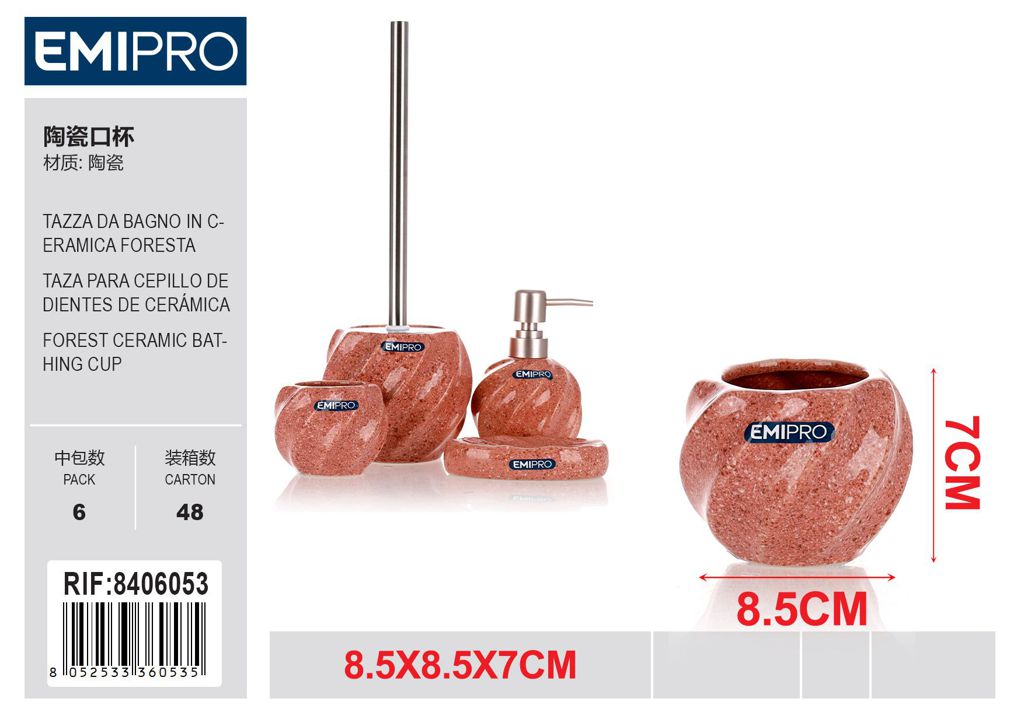 Tazza Da Bagno In Ceramica Foresta