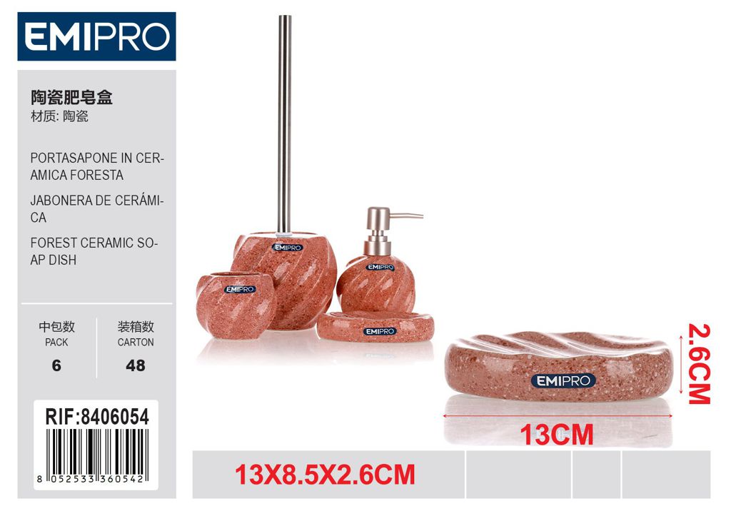 Portasapone In Ceramica Foresta