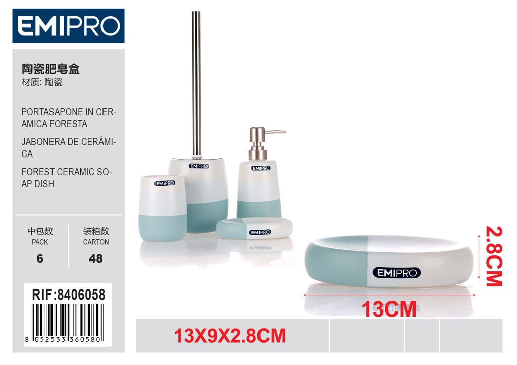 Portasapone In Ceramica Foresta