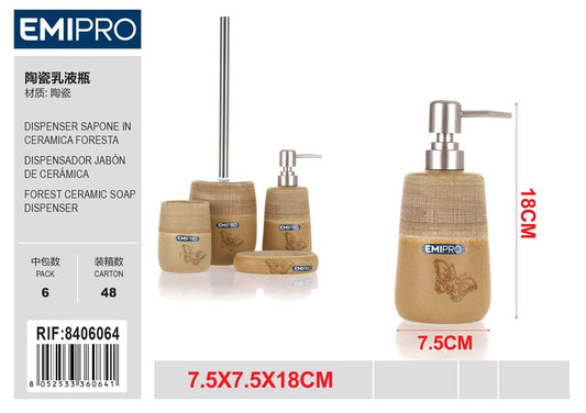 Dispenser Sapone In Ceramica Foresta