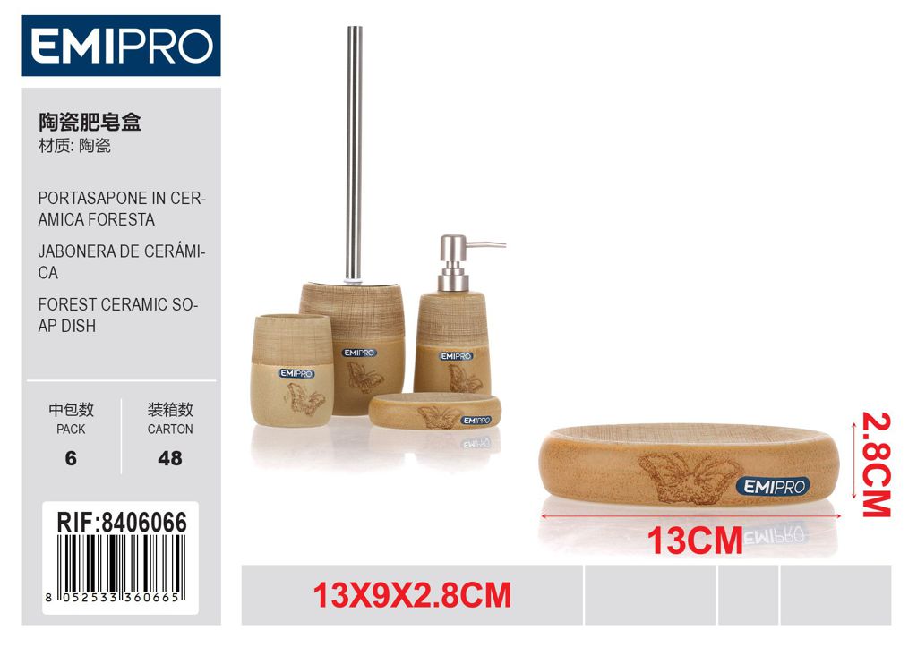 Portasapone In Ceramica Foresta