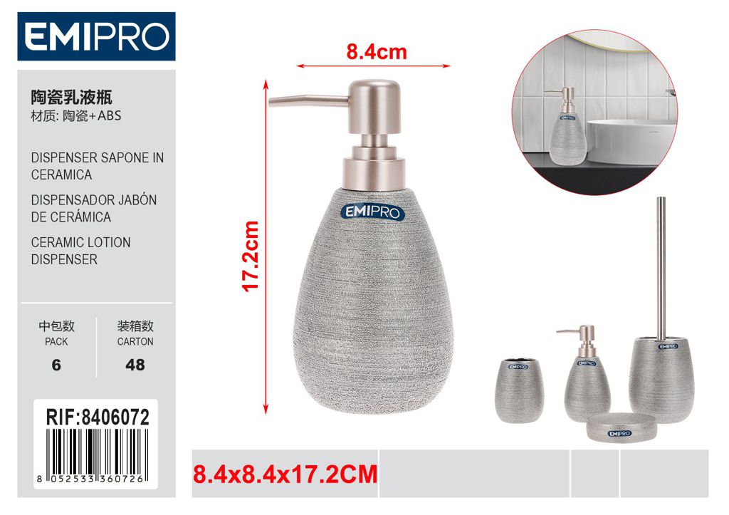 Dispenser Sapone In Ceramica