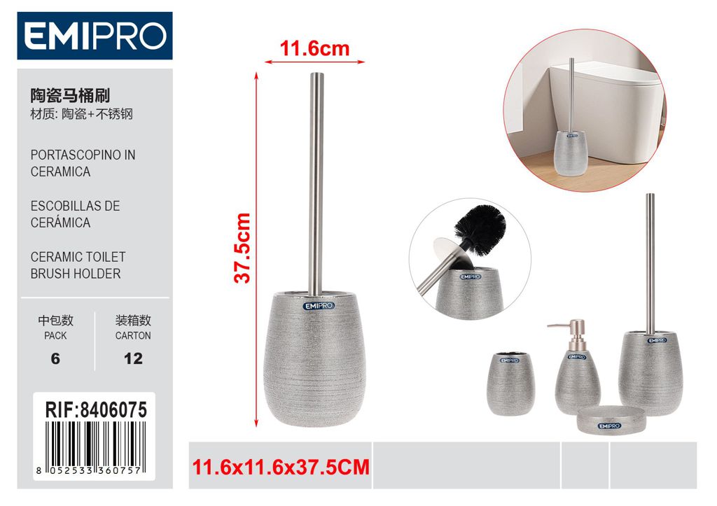 Portascopino In Ceramica