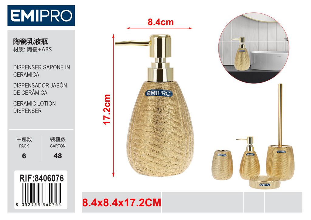 Dispenser Sapone In Ceramica