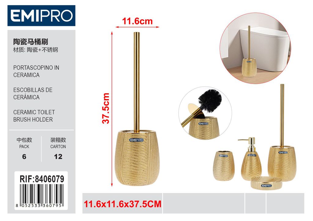 Portascopino In Ceramica
