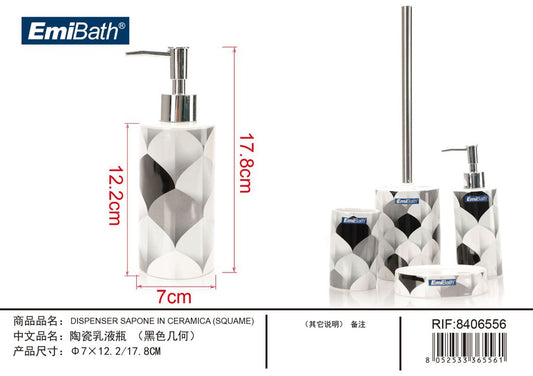 Dispenser Sapone In Ceramica Squame ? 7X12.2/17.8cm