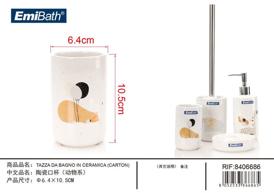 Tazza Da Bagno In Ceramica Carton ? 6.4X10.5cm