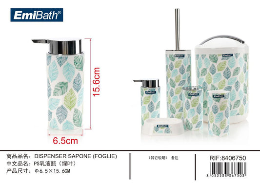Dispenser Sapone Foglie ? 6.5X15.6cm