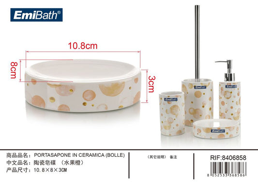Portasapone In Ceramica Bolle 10.8X8X3cm