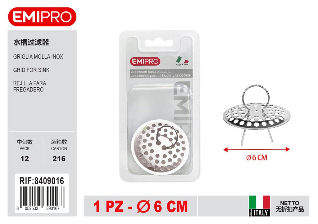 Griglia Molla Inox Bl 1Pz