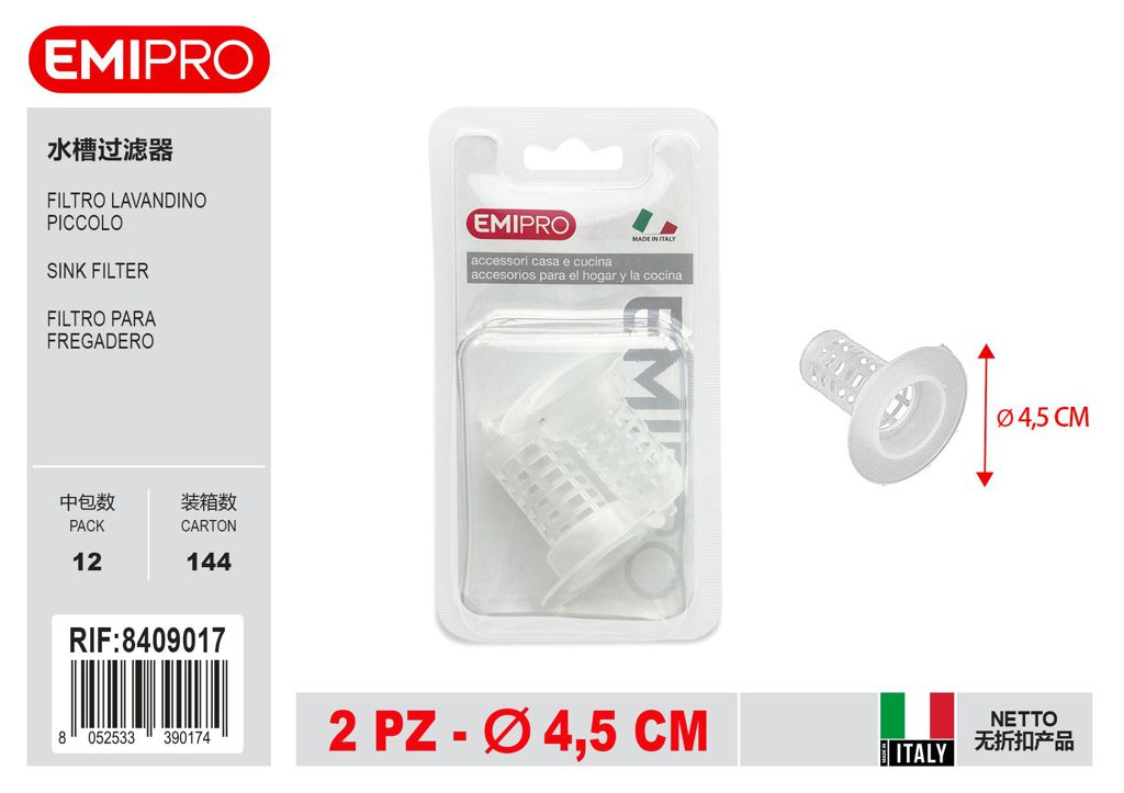 Filtro Lavandino Piccolo Bl 2Pz