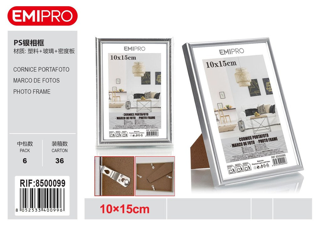 Cornice Portafoto In Plastica 10*15cm
