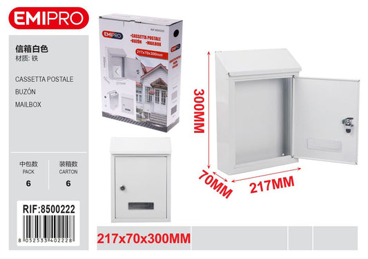 Cassetta Postale Bianco 217*70*300mm