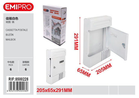 Cassetta Postale Bianco 205*65*291mm