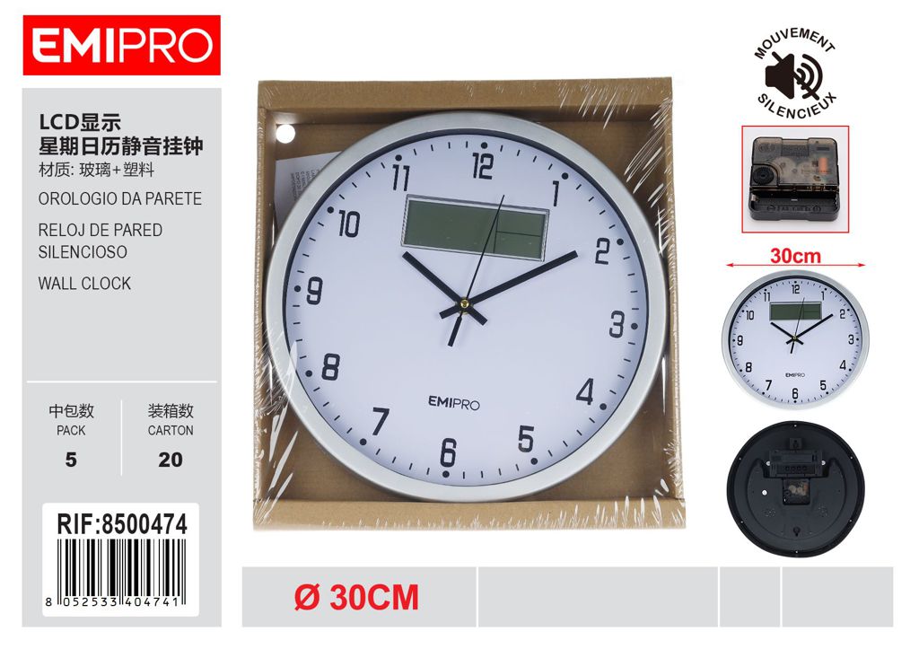Orologio Da Parete 30*30*4.1cm