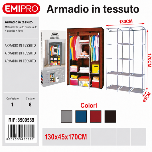 Armadio in Tessuto 130*45*170cm