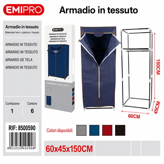Armadio in Tessuto 60*45*150cm