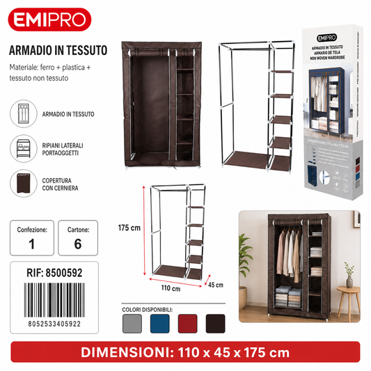 Armadio in Tessuto 110*45*175cm