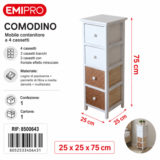 Comodino 25*25*75cm