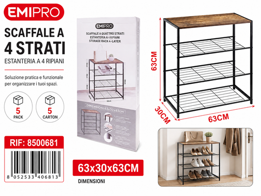 Scaffale a Quattro Strati