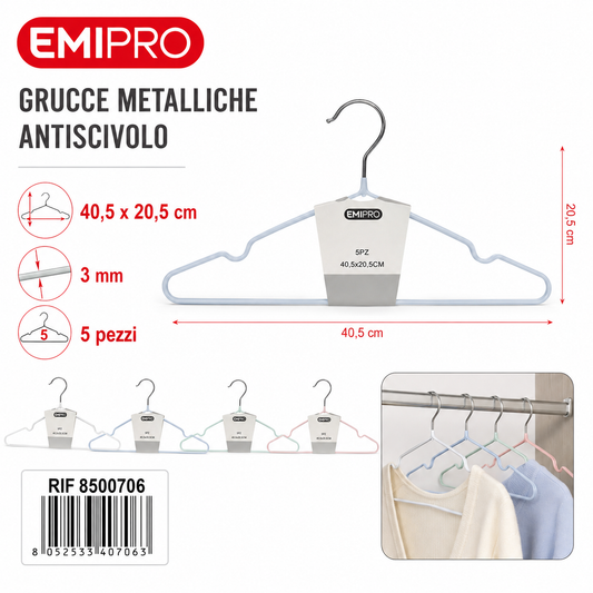 Grucce Metallo 5pz Cm.40.5*20.5