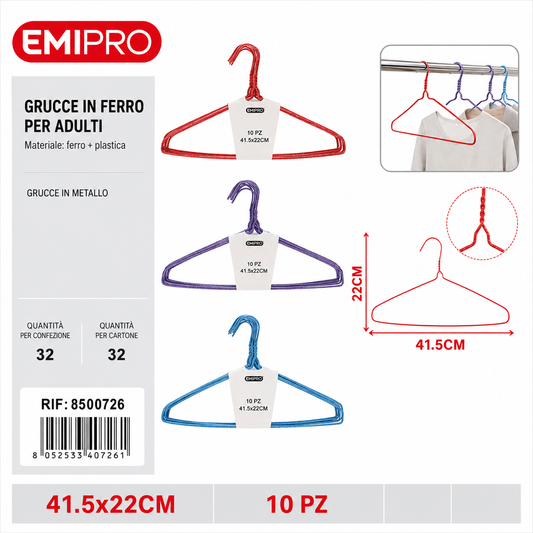 Grucce Metallo 10pcs 41.5*22cm 26g