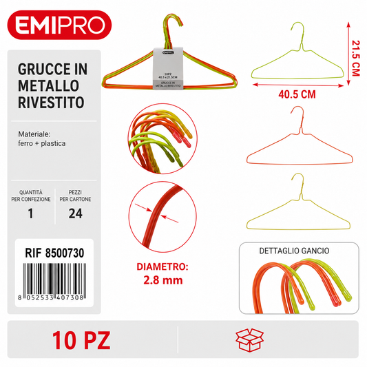 Grucce Metallo10pz 40.5*21.5cm