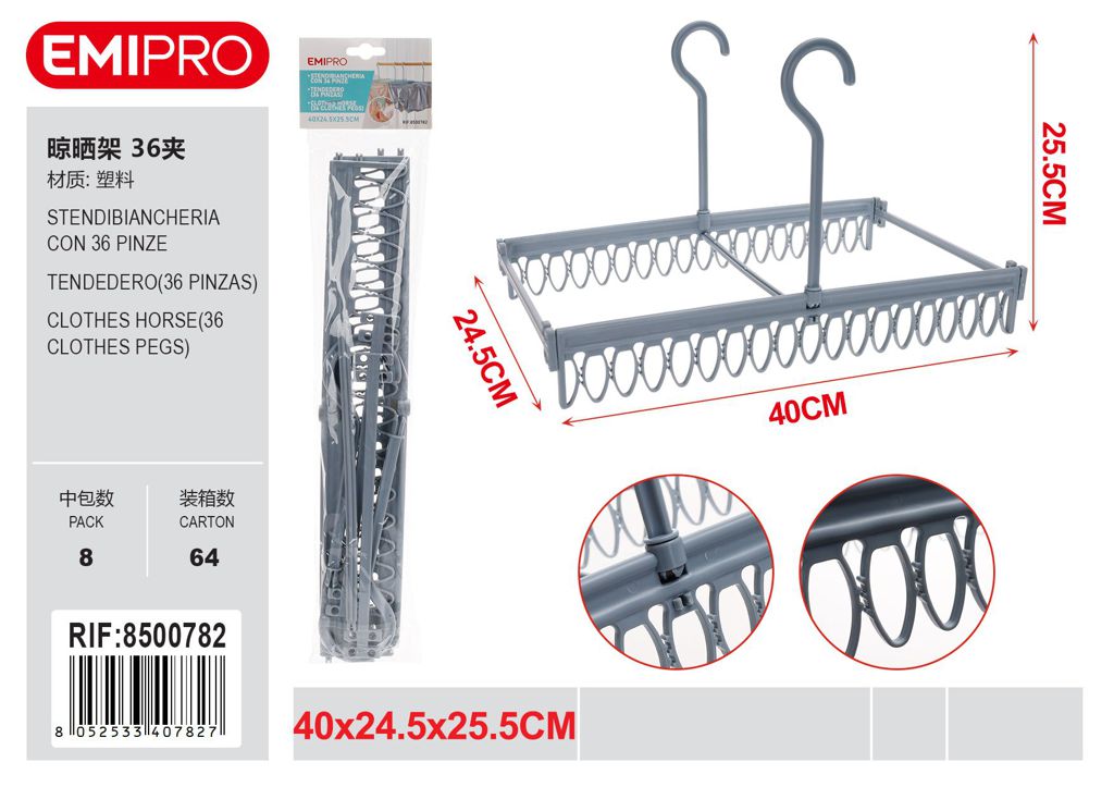 Stendibiancheria Con 36 Pinze
