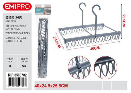 Stendibiancheria Con 36 Pinze