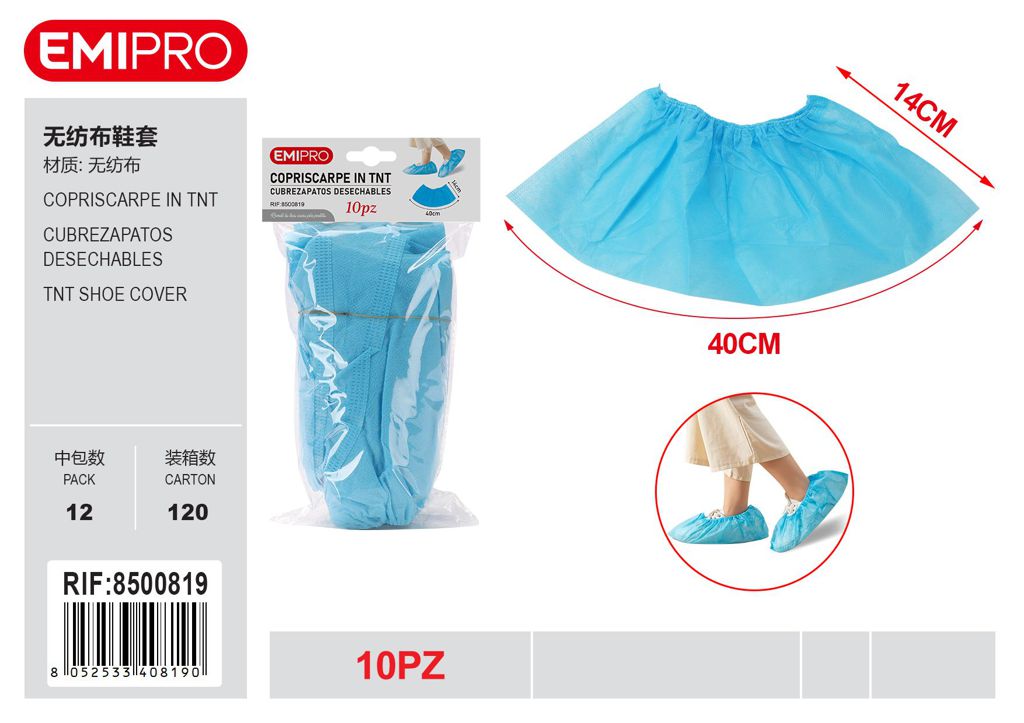 Copriscarpe In Tnt 40cm 10Pz