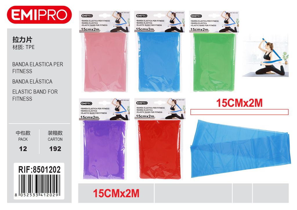 Banda Elastica Per Fitness 15cm*2M