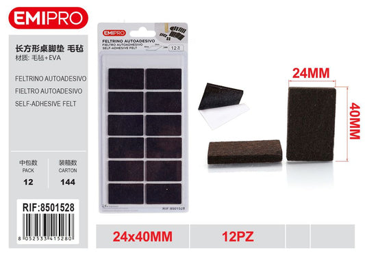 Feltrino Autoadesivo 24*40mm 12Pz