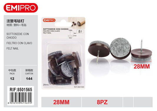 Sottosedie Con Chiodo 28mm 8Pz