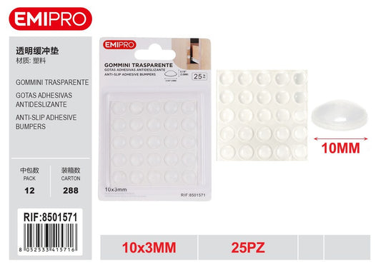 Gommini Trasparente 10*3mm 25Pz