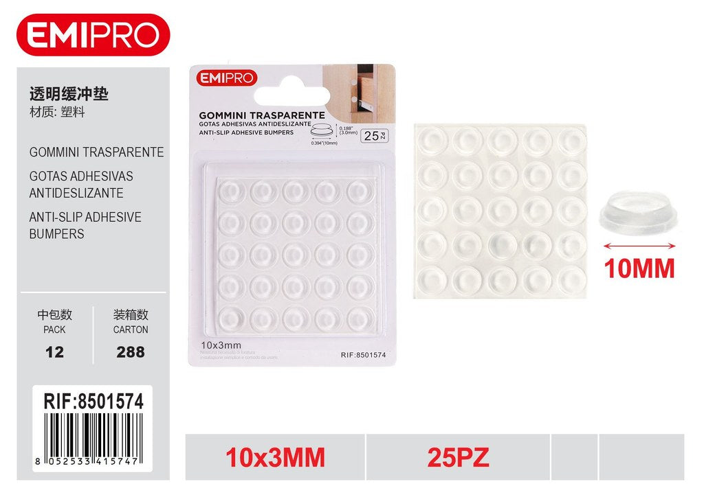 Gommini Trasparente 10*3mm 25Pz