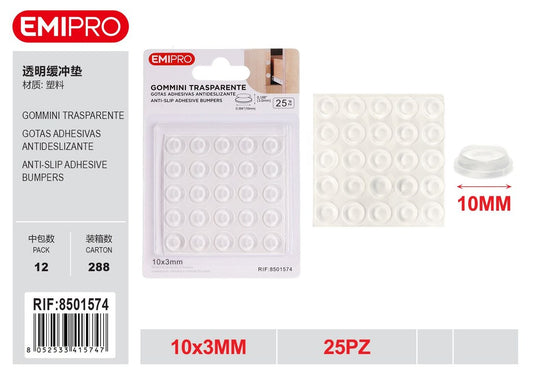 Gommini Trasparente 10*3mm 25Pz